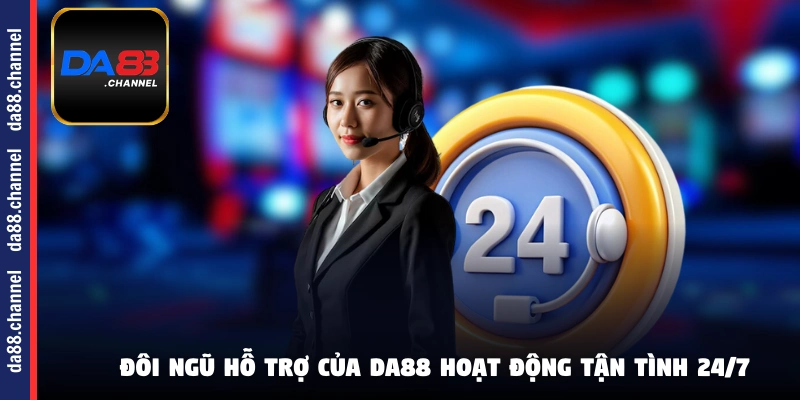 Đội ngũ hỗ trợ của DA88 hoạt động tận tình 24/7